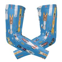 ZZKKO Dog Paw Print Cooling Arm Sleeves Cover Uv Sun Protection for Men Women Running Golf Cycling Arm Warmer Sleeves 1 Pair