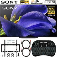 Sony XBR-55A9G 55-inch Master BRAVIA OLED 4K HDR Ultra Smart TV (2019) Bundle with Deco Mount Flat Wall Mount Kit, Deco Gear Wireless Backlit Keyboard and Deco Gear 2X 4K Copper 6ft HDMI Cable
