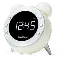 Electrohome CR35W Retro Alarm Clock Radio with Motion Activated Night Light and Snooze, White