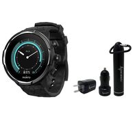 Suunto 9 Baro Durable Multisport GPS Watch with Barometric Altitude and Wearable4U Power Pack Bundle (Titanium)