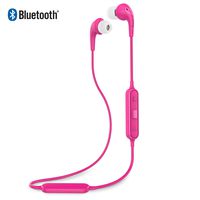 iLuv Bubble Gum 3 Air, in-Ear Wireless Bluetooth Stereo Earphones with Noise Isolation, Ergonomic Angled Ear Tip, Hands-Free, Sweatproof, Voice Command, and Soft Touch Rubber-Coating (Pink)