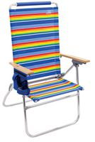 Rio Beach Hi-Boy 17" Extended Seat Height Folding Beach Chair -Stripe