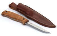 BPS Knives BS3FTS Outdoor Fixed Blade Camping Knife with Leather Sheath Cover | Bushcraft Knife Survival Gear Full Tang Carbon Steel Camp Knife | Scandinavian knife Scandi Grind | Bush Gear Knife Tool