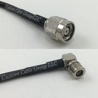 12 inch RGU178 RP-TNC MALE to QMA MALE ANGLE Pigtail Jumper RF coaxial cable 50ohm High Quality Quick USA Shipping