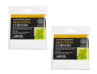 Lineco Self-Adhesive Polypropylene Mounting Corners - 1.25" Clear (256/Pkg.) Full View, Pack of 2