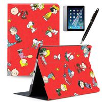 LJX iPad 7th Generation 10.2" 2019 Case Snoopy Cute Cartoon Cover PU Leather Stand Protection Smart Auto Sleep/Wake Shell Compatible for Apple iPad 10.2 inch 2019#N