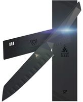 DALSTRONG Santoku Knife -7"- Shadow Black Series - Black Titanium Nitride Coated - High Carbon - 7CR17MOV-X Vacuum Treated Steel- Sheath - NSF Certified