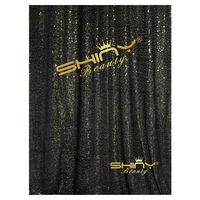 ShinyBeauty Black Sequin Backdrop Black-8FTx8FT-Sequin Photo Backdrop Glitter Backdrop SEQUIN-CURTAIN-BACKDROP-1010E