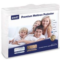 ZAMAT Premium 100% Waterproof Mattress Protector, Breathable & Noiseless Mattress Pad Cover, Fitted 14"-18" Deep, Vinyl Free, Hypoallergenic | Dust Proof | Smooth Soft Cotton Terry Covers