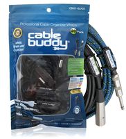 Cable Buddy® 20-pack, Black - Cable Organizer Ties with Color ID Labels