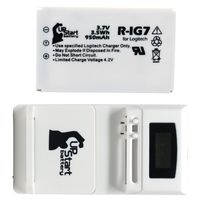 Replacement for Logitech Harmony 880 Battery with Universal Charger (100/240V) - Replacement Logitech R-IG7 Universal Remote Battery (950mAh 3.7V Lithium-Ion)