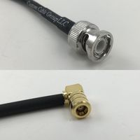 6 inch RG174 BNC MALE to SMB FEMALE ANGLE Pigtail Jumper RF coaxial cable 50ohm High Quality Quick USA Shipping