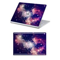 MasiBloom 2 in 1 Protector Sticker Decal Protective Laptop Cover Skin for 15" 15 inch Microsoft Surface Book 2 (2017 Released) (for 15" Surface Book 2, Nebula- Deep Purple)