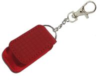 Keychain pouch with clip for handbag/ zipper/ sport bag/ belt/ strap for Fitbit Flex / Fitbit One, Misfit Shine, Withings Pulse O2 ox, Sony Smartband swr 10. fit strap/ belt / bra middle up to 2 INCHES ONLY. (red)