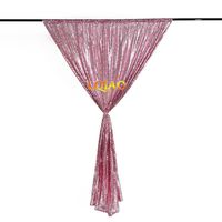 LQIAO (Pink Gold 5x7ft Wedding Sequin Curtain Photography Background Sequin Fabric,Wedding Sequin Backdrop Curtain Panel, Pocket 5x7FT(150x215cm))