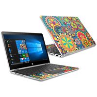 Mightyskins Skin Compatible with Hp Pavilion X360 15.6" (2018) - Flower Wheels | Protective, Durable, and Unique Vinyl Decal Wrap Cover | Easy to Apply, Remove, and Change Styles | Made in The USA