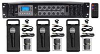 Rockville RCS350-6 350w 6 Zone 70v Commercial Amplifier/Bluetooth Receiver+Mics