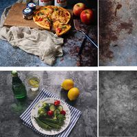 Evanto 22x35 Inch (56x88cm) 2-in-1 Dark Tone Photo Background Paper Concrete Cement Wall Texture Backdrop for Breakfast, Lunch, Dinner, Food Display and Video Recording