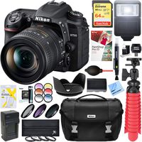 Nikon D7500 20.9MP DX-Format DSLR Camera with AF-S 16-80mm f/2.8-4E ED VR Lens Kit Bundle with 64GB Memory Card and Accessories (18 Items)
