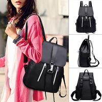 Butiline Women Artificial Leather Backpack Solid Buckle Casual Backpacks