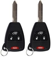 KeylessOption Keyless Entry Remote Control Uncut Car Key Fob Replacement for OHT692427AA KOBDT04A (Pack of 2)