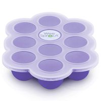 Silicone Baby Food Freezer Tray with Clip-on Lid by WeeSprout - Perfect Storage Container for Homemade Baby Food, Vegetable & Fruit Purees and Breast Milk - BPA Free & FDA Approved