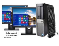 Dell Optiplex 790 Core i5 3.1GHz, 1TB Hard Drive, 16GB Memory, Windows 10 x64, Dual 19 Monitors (Renewed)