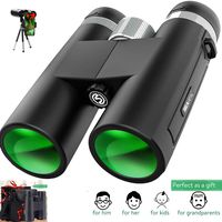 GreensIndoor 12x42 Compact Binoculars for Adults Kids Bird Watching Hunting With Night Vision BAK4 Prism FMC