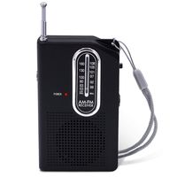 Portable AM/FM Radio, Transistor Radio, Battery Powered Pocket Radio with Built-in Speaker and Headphone Jack for Walking Hiking Camping