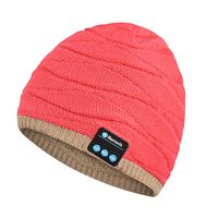 alachi USA Unisex Winter Knit Wireless Bluetooth Beanie Music Beanie Hat(red)