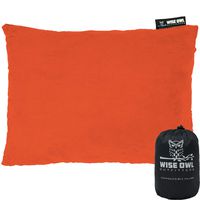 Wise Owl Outfitters Camping Pillow Compressible Foam Pillows - Use When Sleeping in Car, Plane Travel, Hammock Bed & Camp - Adults & Kids - Compact Small & Large Size - Portable Bag - SM Orange