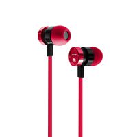 iHip M&M'S Brand Stereo Earbud with Built-in Mic for iPhone, iPad, iPod, Samsung or any Smartphone, MP3 Player - Red