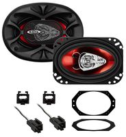 4x6 Boss Chaos Front Speaker Replacement Kit for 1997-2002 Jeep Wrangler TJ