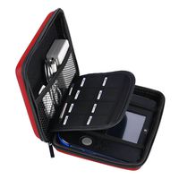 AKWOX Carrying Case for Nintendo 2DS with 8 Game Holders (Red)