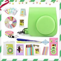 Christmas Gift: LuckyStar 20 in 1 Accessories Bundles for Fujifilm Instax Mini 8 8+ 9 Instant Camera (Lime Green Mini 8/8+/9 Case, Selfie Lens, Mini Albums, Stand Albums, Film Frame, Film Stickers)