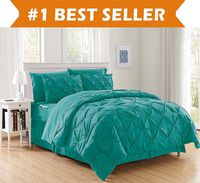 Luxury Best, Softest, Coziest 8-Piece Bed-in-a-Bag Comforter Set on Amazon! Elegant Comfort - Silky Soft Complete Set Includes Bed Sheet Set with Double Sided Storage Pockets, Full/Queen, Turquoise