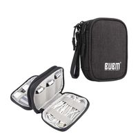 BUBM USB Flash Drive Case Holder (8 - Capacity), Double Layer Storage Bag for USB Flash Drives/Thumb Drives/Pen Drives/Jump Drives and USB Cables, Black (No Accessories Included)