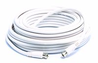 Camco Heavy Duty 18 AWG 75 OHM Digital Coaxial Cable with Male Connector Ends - 50 ft White (64761)