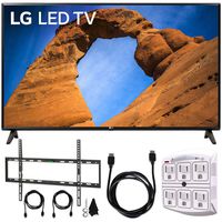 LG 49LK5700PUA 49"-Class HDR Smart LED Full HD 1080p TV (2018) + Flat Wall Mount Kit Ultimate Bundle for 45-90 inch TVs + 6ft HDMI Cable + SurgePro 6-Outlet Surge Adapter w/Night Light