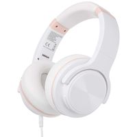 AmazonBasics Over-Ear Bluetooth Wireless Headset with Micro-USB and 3.5 Audio Cable - White