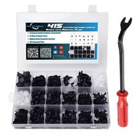 MICTUNING 18 Most Popular Sizes 415 Pcs Plastic Car Push Retainer Clips Kit with Fastener Remover Auto Trim Assortment Set For GM Ford Toyota Honda Chrysler
