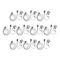 10 Pack Maxtop AEH1003-M1 G-Sharp Earhanger Earphone for Motorola CP110 CP200 CP200D PR400 Mag One A8 BPR40 EP450