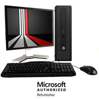 HP EliteDesk 800G1 Desktop Computer, Intel Core i5 3.2GHz, 8GB RAM, 500GB HDD, Wi-Fi, Keyboard/Mouse, DVD-RW, 17in LCD Monitor, Windows 10 (Renewed)