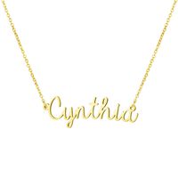 Personalized Name Necklace 18K Gold Plated New Mom Bridesmaid Gift Jewelry for Cynthia