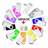 10PCS 2.0/3.0 USB Flash Drive Pen Drive Memory Stick Thumb Stick Pen Black (2.0/4GB, Mix)