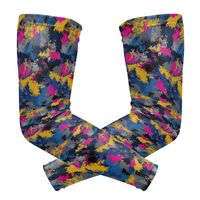 Fashion Sports Arm Supports Camo for Women Colorful(1) Basketball Shooter Sleeves Sunscreen Cuff Stretched Fabric for Football, Volleyball, Baseball Protection, Youth & Adult Sizes(1 Pair)