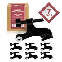 Jack N' Drill Hinge Pin Door Stop (7 Pack) - Convenient Door Stopper for Door Hinges | Durable, Heavy Duty Metal Construction for Preventing Damaged Walls and Extra Door Security