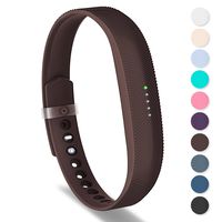 Greeninsync Compatible with Fitbit Flex 2 Band, Replacement for Fitbit Flex 2 Wristband Accessory Strap Small Brown W/Metal Clasp and Fasteners for Fitbit Flex 2 Fitness Smart Watch