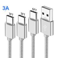 Charger Cord for Google Pixel 2 3 3A 4 XL,Moto G6 G7 Plus Z4 Z3 Z2 Play Power Force Edition,Samsung Galaxy A50 A10E A20 (Not for Motorola G6 Play),Fast Charge Phone Charging Cable,USB C Wire 3-3-6-FT
