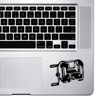StickAny Palm Series Fishing Reel Sticker for MacBook Pro, Chromebook, and Laptops (Black)